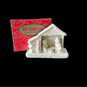 Christmas White Nativity Scene Figurine new in original box
